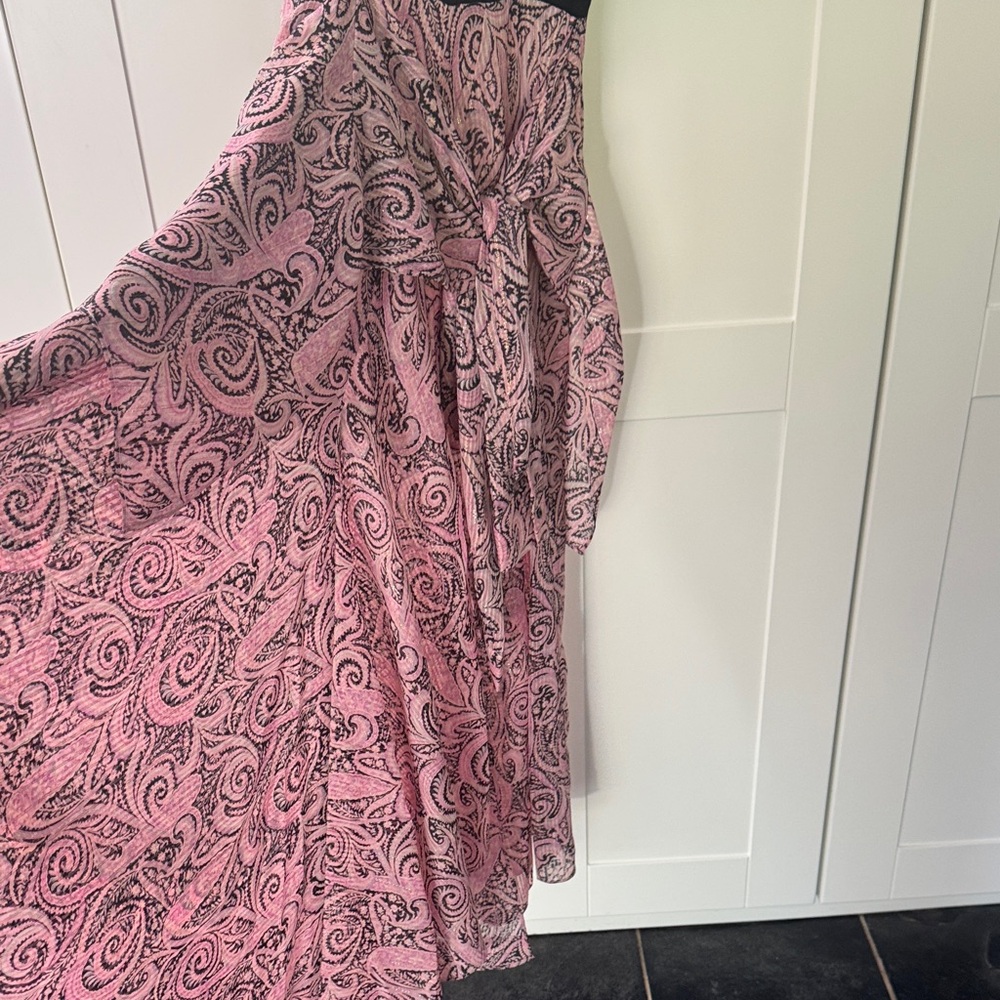 Maje Black & Pink Paisley Sleeveless Dress - Picture 7 of 8